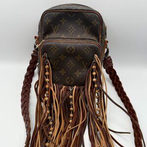 Vintage Boho Louis Vuitton Fringe Side Kick Crossbody Purse